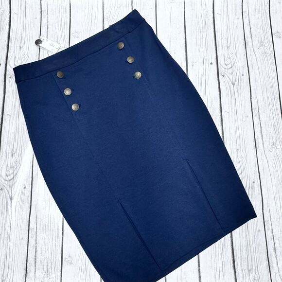 NWT The Limited Navy Blue Pencil Skirt Size 10 - Picture 1 of 3